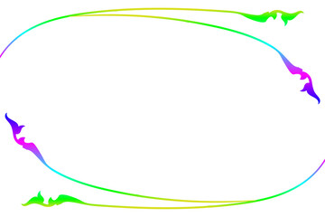 植物のネオンフレーム