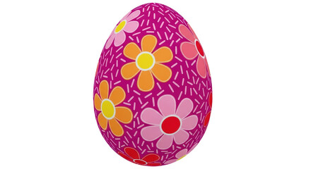 Isolated Decorated Easter Egg