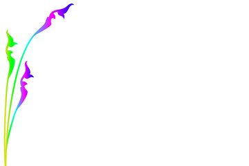 植物のネオンフレーム