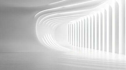 Naklejka premium White, smooth, architectural tunnel