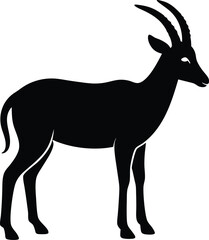 Addax Silhouette Vector Art Illustration