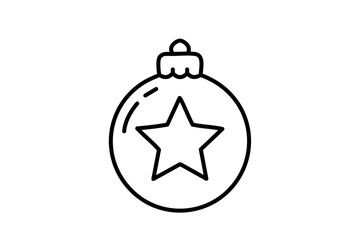 Obraz premium Christmas Ball , simple hand drawn Christmas ball