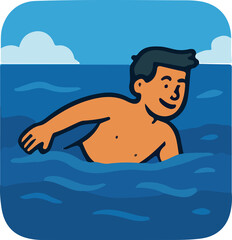 와 여름이다 - 해변1 summer beach cartoon1