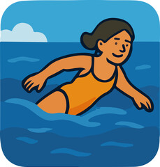 와 여름이다 - 해변1 summer beach cartoon1
