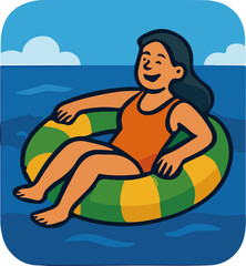 와 여름이다 - 해변1 summer beach cartoon1