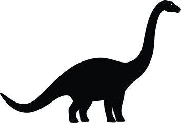 Brontosaurus Silhouette Vector Art Illustration