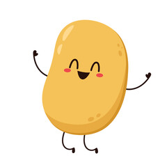 Obraz premium Potato character design. Potato vector. Potato cartoon on white background.
