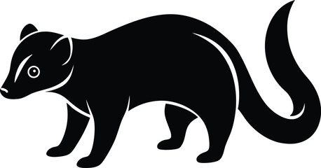 Obraz premium Civet Silhouette Vector Art Illustration