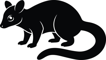 Colugo Silhouette Vector Art Illustration