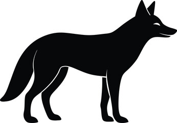 Coyote Silhouette Vector Art Illustration