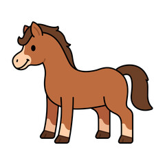Cartoon Horse Vector Illustration