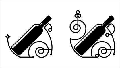 Wine Bottle Stand Icon M_2302003
