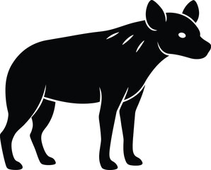 Hyena scavenger animal silhouette vector art illustration