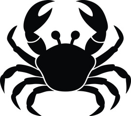 Krab king crab ocean creature silhouette vector art illustration © JhumaRaniDas
