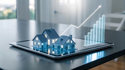 Property Investment and Growth: A digital representation of real estate investment.