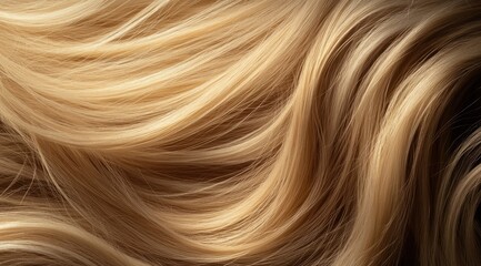 Fototapeta premium Blond hair waves close-up