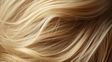 Naklejka premium Blond hair texture close-up