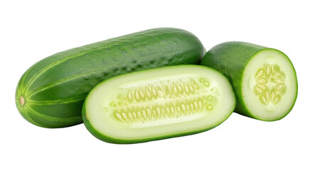 Isolated Cucumbers Sliced