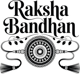 Obraz premium Raksha Bandhan Vector Graphics: Festive Greetings & RAKHI.