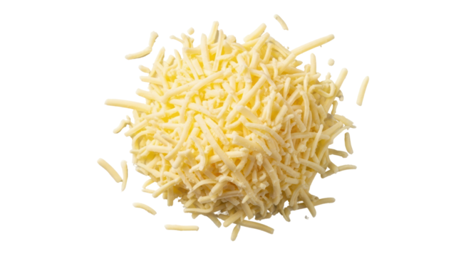 Isolated Shredded Cheese
