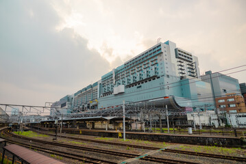 Fototapeta premium Beautiful Kyoto Station in Kyoto, Japna