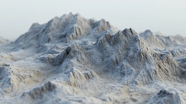 Abstract mountain range, light gray and beige