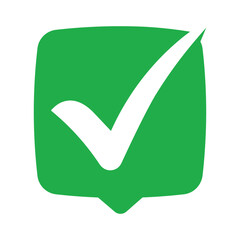 Green check mark, isolated tick symbols, checklist signs, and an approval badge. Flat and modern checkmark design, vector illustration.