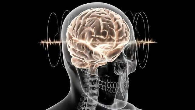 Brain Activity Visualization in Human Skull Animation