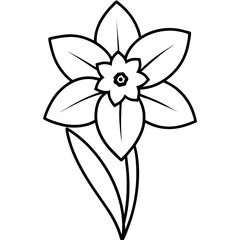A cute daffodil flower vector