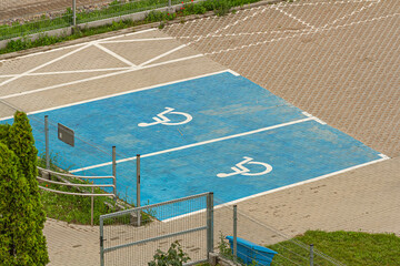 Designated Parking Spaces for People with Disabilities in a Public Area | Wyznaczone miejsca...