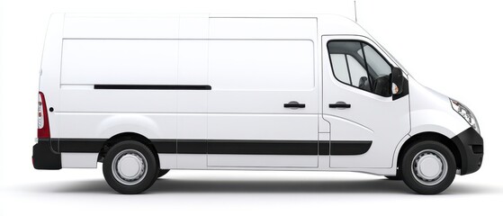 The white delivery van showcasing modern commercial transportation efficiency