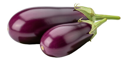 Isolated Two Eggplants