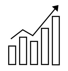 business graph with up arrow
