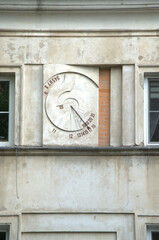 original wall clock on a city building