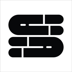 Sleek glyph style icon of neatly folded clothes pile