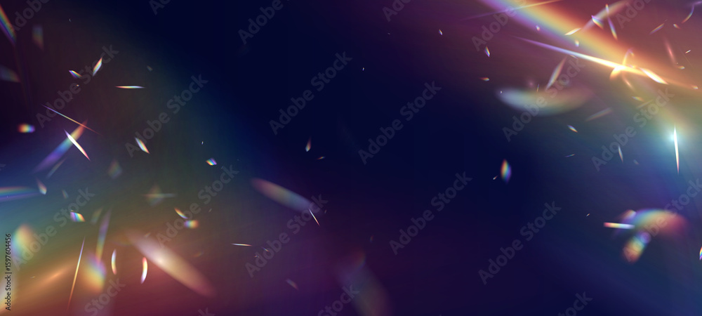 Poster transparent light refraction pattern for adding effects to backgrounds and objects. holographic fall