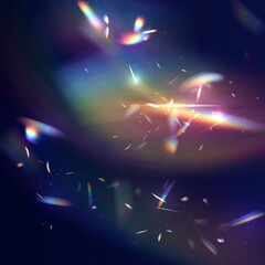 Png Background with light bokeh effect. Gorgeous Christmas background with glowing dust. Transparent light refraction pattern for adding effects to backgrounds and objects.