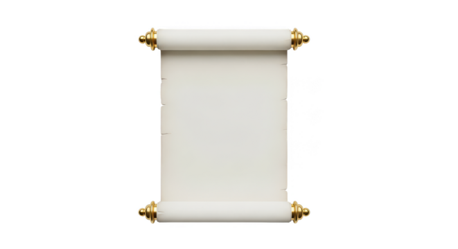 Blank Scroll With Gold End Caps