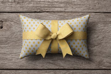 Pillow Pack. Anniversary Birthday Celebration Gift Box with Blank Card and Bow