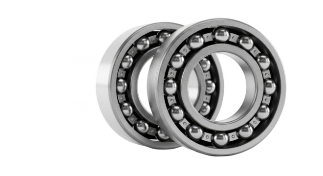 Precision Ball Bearings Industrial Closeup