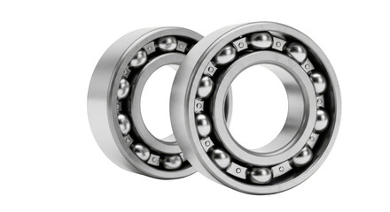 Obraz premium Two Ball Bearings Closeup View