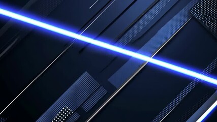 high technology futuristic modern theme abstract background, metallic wall with layers and RGB neon light glow, blue light on black wall