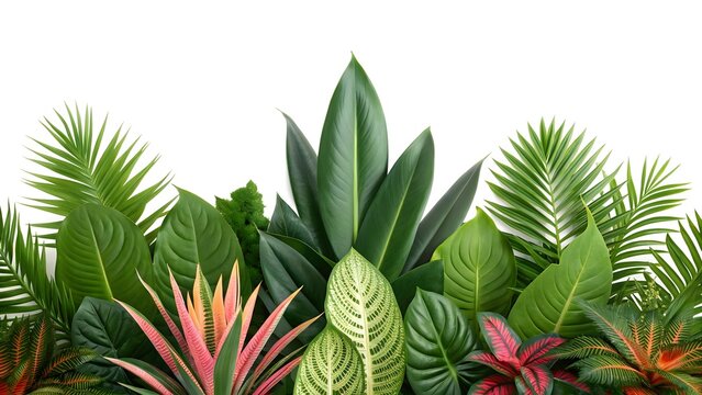 Lush tropical foliage arrangement tropical leaves green foliage