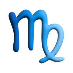 3d virgo zodiac sign Astrology clipart Element for design