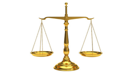 Golden Scales Of Justice 3d Render