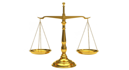 Golden Scales Of Justice 3d Render