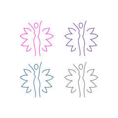 Natural Ayurveda Massage Spa Resort Logo Sign Symbol
