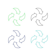 RECYCLE ARROWS SIGN SYMBOL LOGO VECTOR