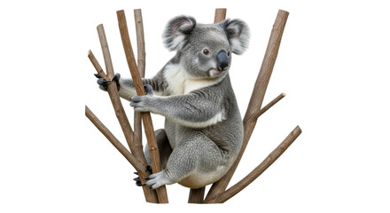 Isolated Koala Bear in Tree © Dennis