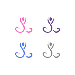 Obraz premium Ayurveda Spa Massage Resort Sign Symbol Logo Vector 